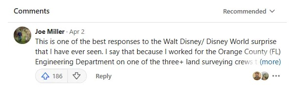 User comments positively on AI-generated content